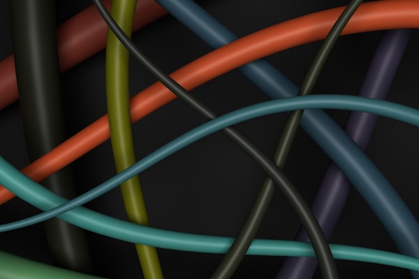 Colorful electrical cables representing energy efficiency systems